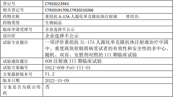 608注射液临床试验