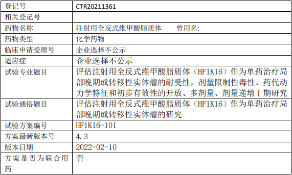 高田生物HF1K16临床试验