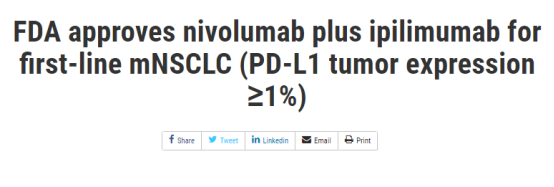 Opdivo+Yervoy治疗非小细胞肺癌的数据