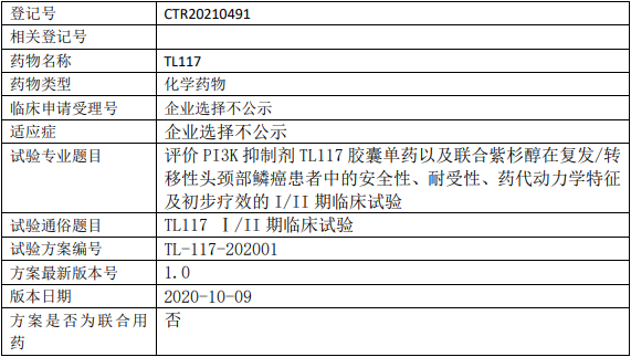 峻德生物TL117临床试验