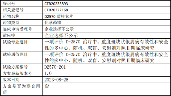 益方生物D2570临床试验